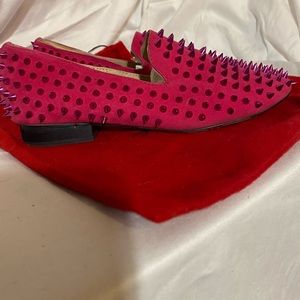 CHRISTIAN LOUBOUTIN SPIKED FLATS
